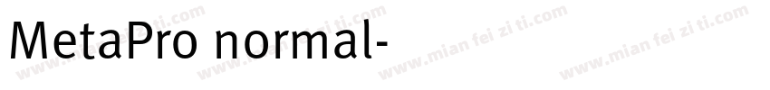 MetaPro normal字体转换